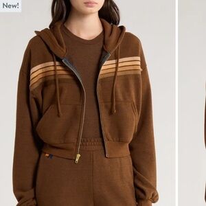 NWT Aviator Nation 5-Stripe Zip Hoodie